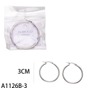 Σκουλαρίκια Κρίκοι 3cm Silver