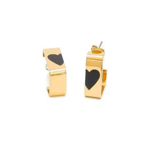 Σκουλαρίκια Raya Gold & Black