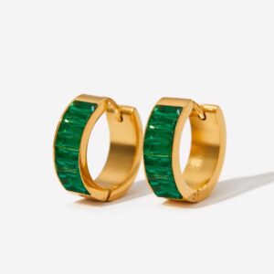 Σκουλαρίκια Garnet Green
