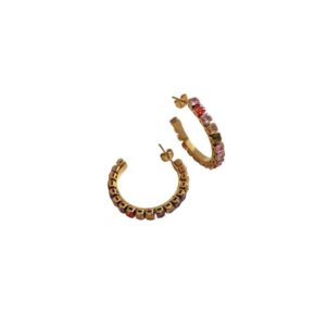 Σκουλαρίκια Maron Gold Multicolor