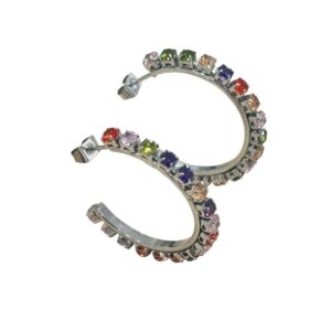 Σκουλαρίκια Maron Silver Multicolor