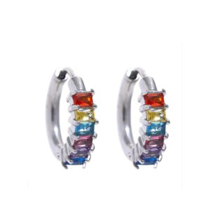 Σκουλαρίκια Polonia Multicolor Silver