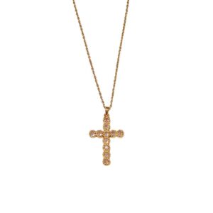 Σταυρός με στρας Gold